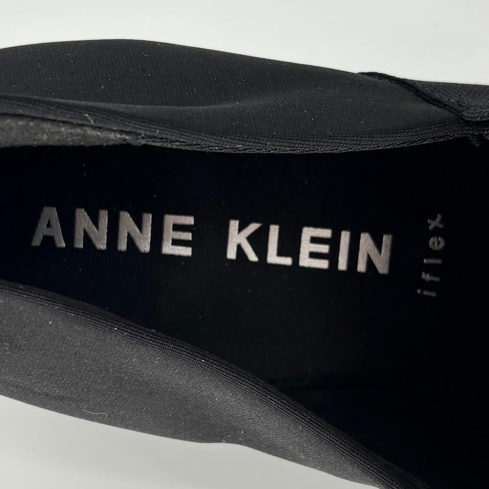Anne Klein Thomaston Block Heel Pump Black Women Size 8.5 Square Toe Comfort - Picture 2 of 10